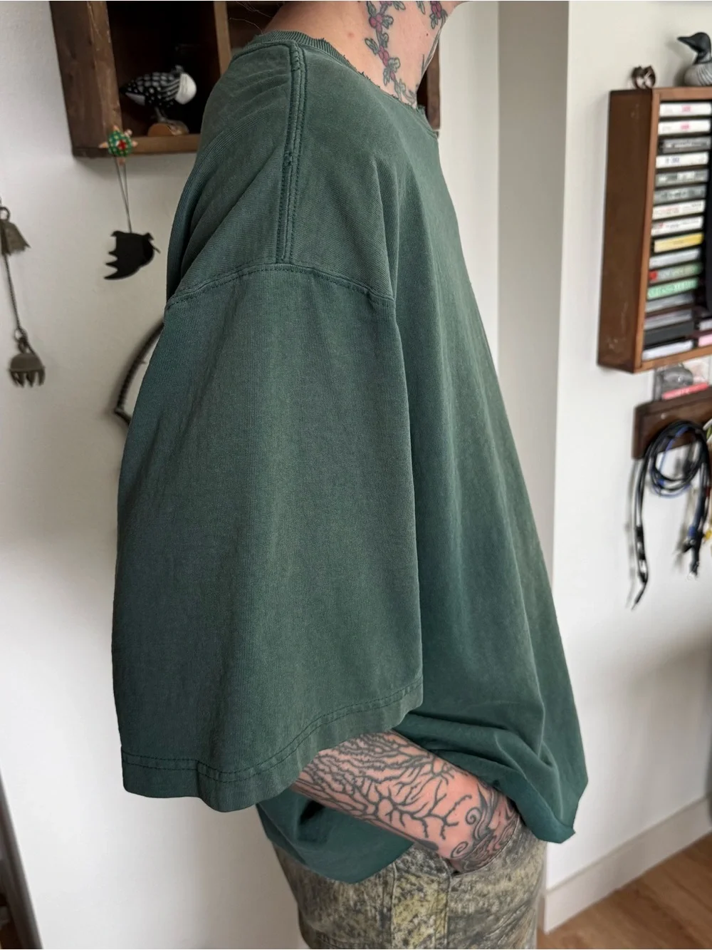 Carhartt K87 Hunter Green Cropped Faded S/S Pocket Tee ~ Size 2XL - Picture 3 of 8
